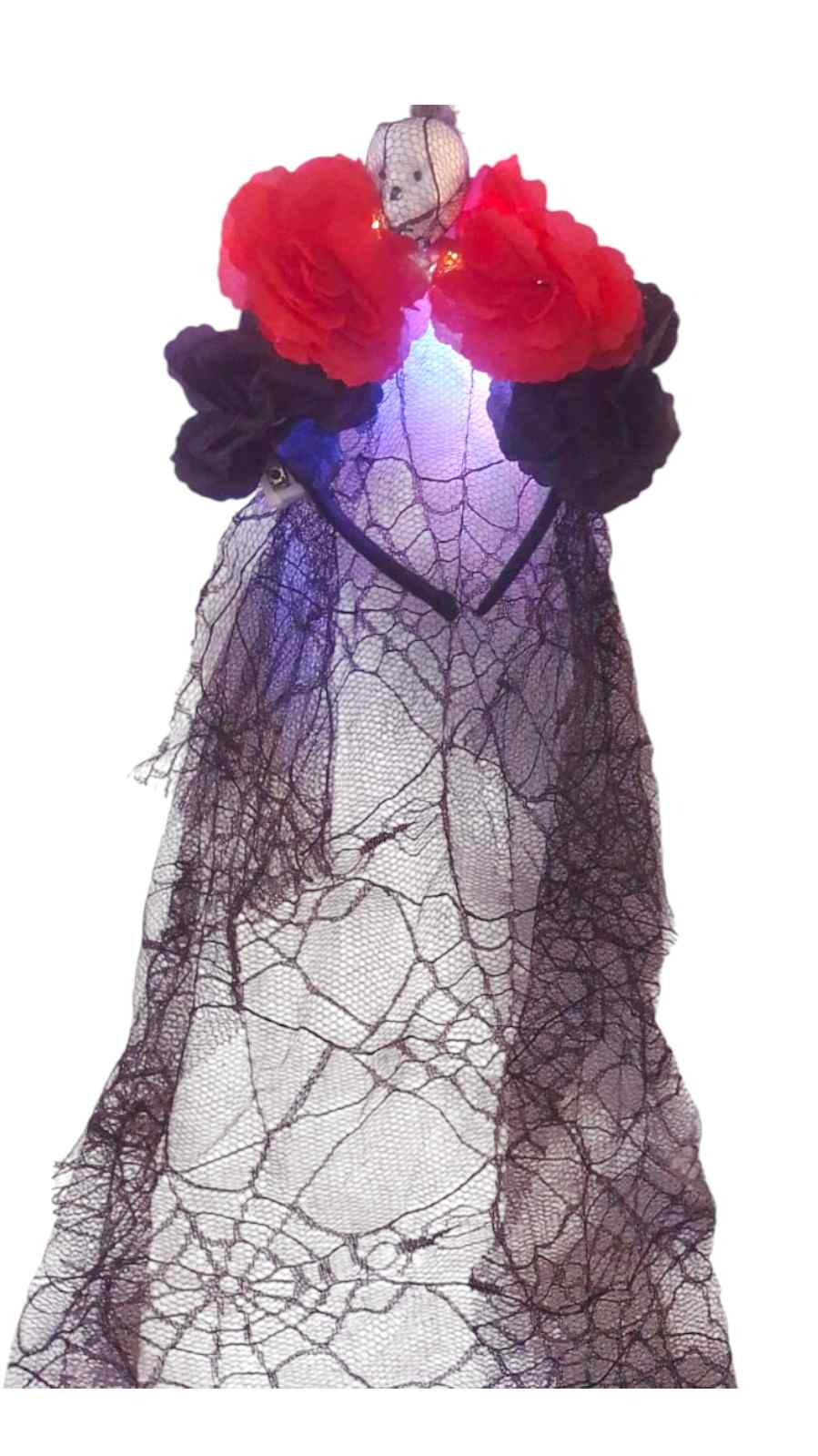 TIARA CAVEIRA C/VEU E LUZ